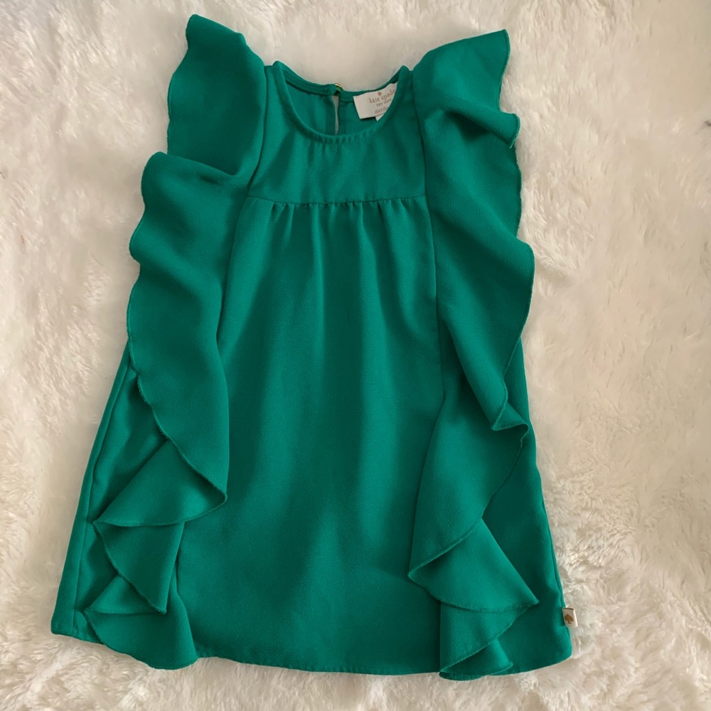 Kate Spade ruffles green toddler dress